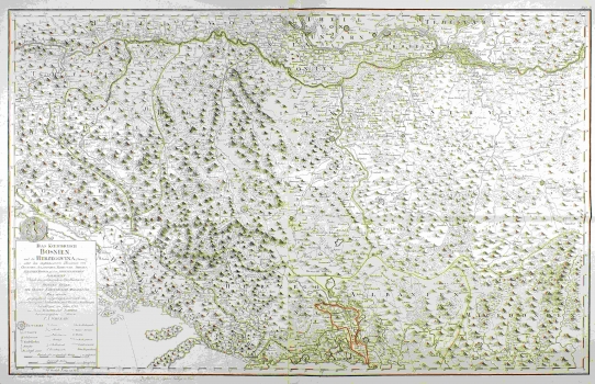 SCHIMEK (SCHIMECK), MAXIMILIAN: KARTA BOSNE I SUSJEDNIH KRAJEVA